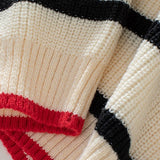 Contrast Trim Striped Knit