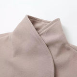 Solid Double-breasted Coat