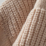 Basketweave Texture Crewneck Sweater