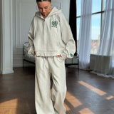 Varsity Zip-Up Hoodie Set