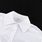Ruched Waist Tailored White Shirt