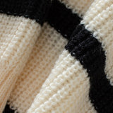 Contrast Trim Striped Knit