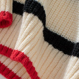 Contrast Trim Striped Knit