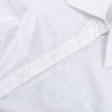 Ruched Waist Tailored White Shirt