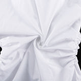Ruched Waist Tailored White Shirt