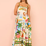 Graffiti camisole dress