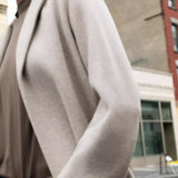 Collar solid color long sleeved jacket