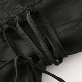 Black Strap Waist Cinching Dress