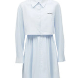 Collar Short Skirt Shirt Dress Set