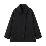 Collared Single-breasted Tweed Coat