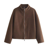Stand Collar Zip Jacket