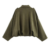 Suede Collared Flight Jacket