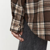 Vintage Plaid Button-Up Shirt Jacket