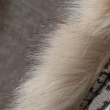 Leopard Fringe Faux Fur Cape
