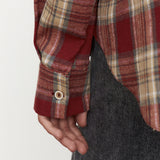 Rust Red Plaid Casual Shirt