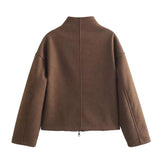 Stand Collar Zip Jacket