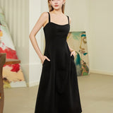 Mid length waist cinched dress