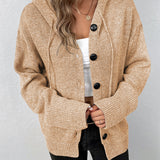 Hooded Knit Cardigan