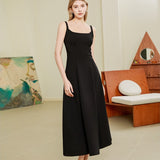 Black spaghetti strap slim fit dress