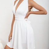 V-neck dress