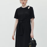Round Neck Short Sleeved Dress