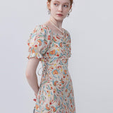 Lace Up Waist Cinching Dress