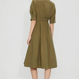 V-Neck Slimming A-Line Dress