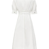 V-Neck Slimming A-Line Dress