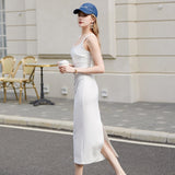 Slim fit waist hugging long dress