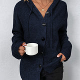 Hooded Knit Cardigan