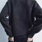 High necked knitted sweater