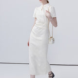 Standing Collar Buckle Cheongsam