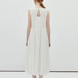 White Round Neck Dress