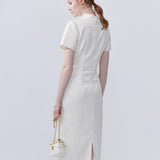 Standing Collar Buckle Cheongsam