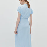 Collar Vertical Stripe Dress