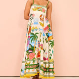 Graffiti camisole dress