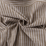 Striped V-Neck Belted Long Sleeve Blouse