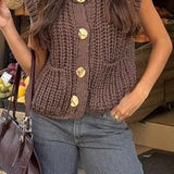 Short knit vest
