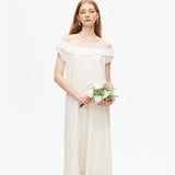 Off Shoulder Sleeveless A-line Dress