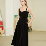 Mid length waist cinched dress