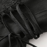 Black Strap Waist Cinching Dress