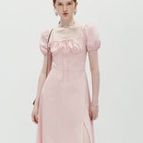 Pink Bubble Sleeve Dress