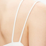White V-neck Spaghetti Strap Dress