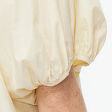 Lace Up Bubble Sleeve Dress