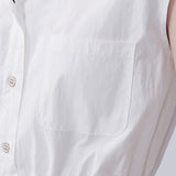 White Navy Collar A-Line Dress