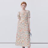 Lace Up Waist Cinching Dress