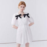 V-neck Bow Dress