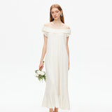 Off Shoulder Sleeveless A-line Dress