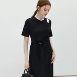 Round Neck Short Sleeved Dress