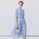 Round neck short sleeved dress